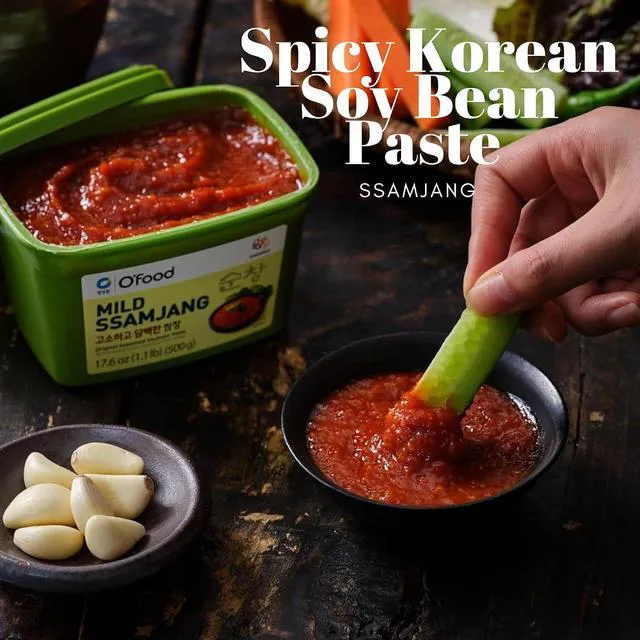 Alt view image 5 of 6 - O'food Ssamjang Soybean Paste Sauce, Mild, 1.0 lb (500g) for BBQ, Lettuce Wraps, Rice, Vegetables, and Meat, Korean Flavor, Bold & Savory