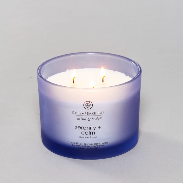 Alt view image 3 of 3 - Chesapeake Bay Candle Serenity + Calm Lavender Thyme Scented Candle Coffee Table Home Dcor