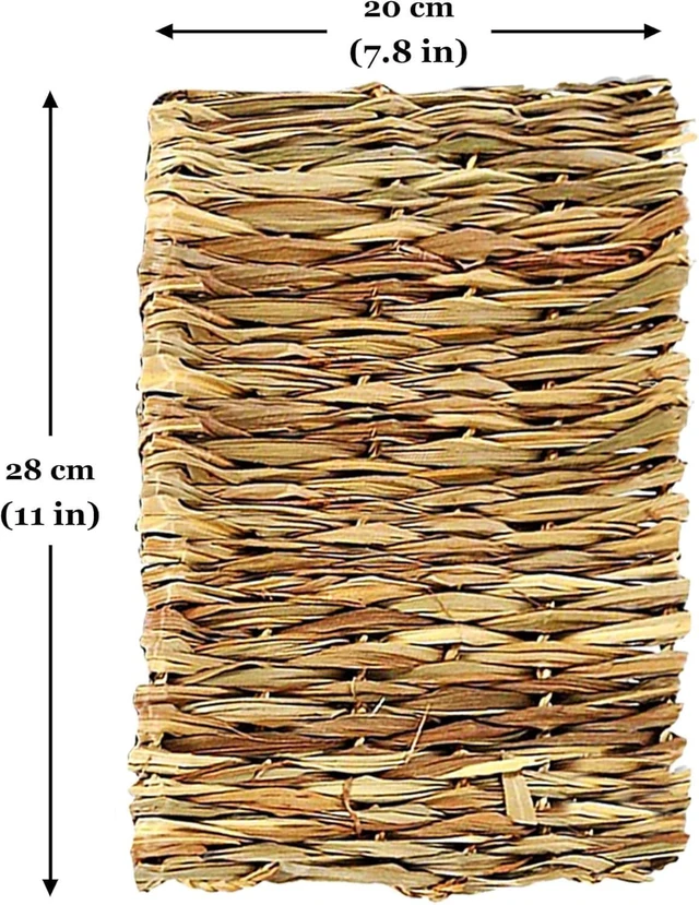 Alt view image 4 of 4 - SunGrow Rabbit Grass Mat, Handmade Edible Bunny Cage Accessory, 1pc