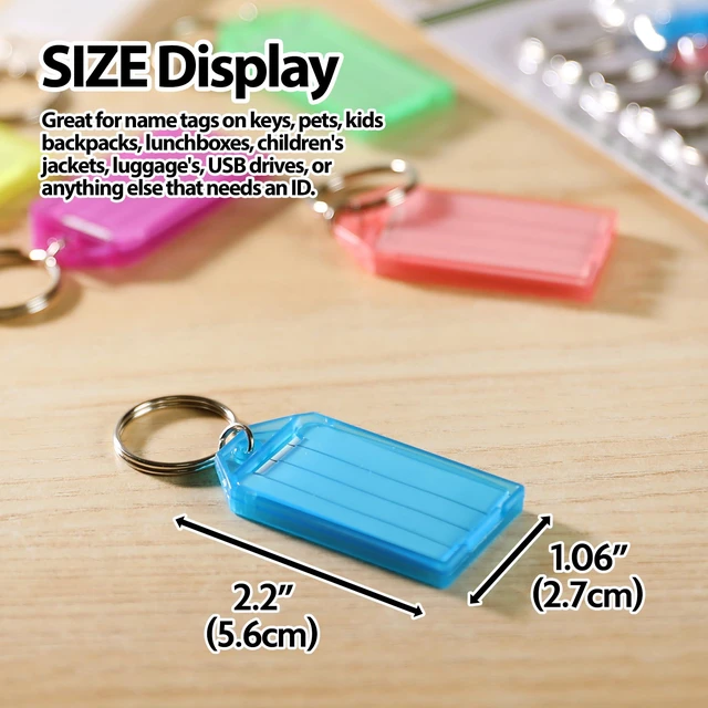 Alt view image 3 of 6 - BAZIC Key Tags with Holder & Label Window, 6 Pack
