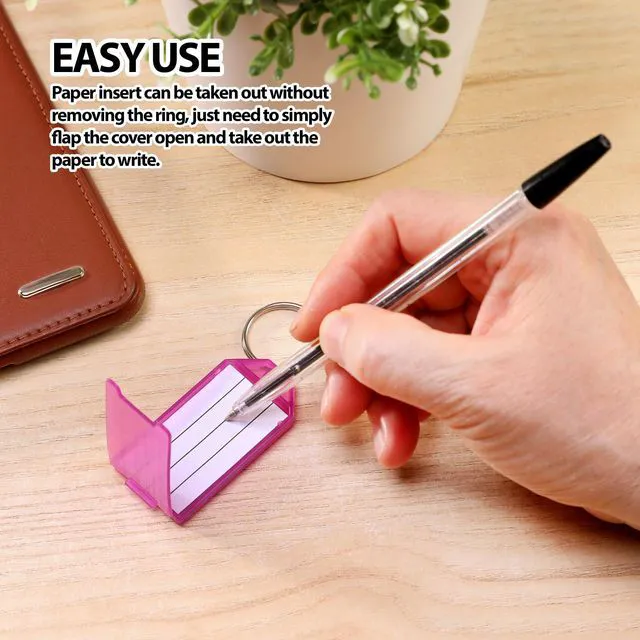 Alt view image 2 of 6 - BAZIC Key Tags with Holder & Label Window, 6 Pack