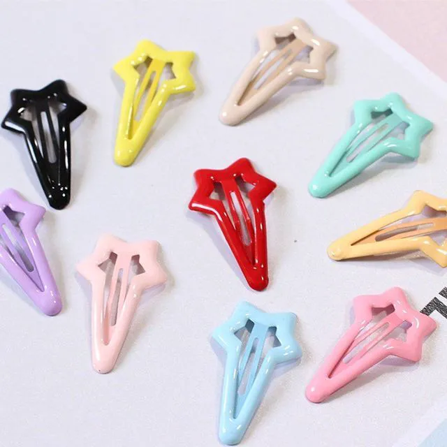Alt view image 3 of 7 - Daycount 10pcs Colorful Stars Duckbill Hair Clips for Ladies, Teens, Girls (Random Color)