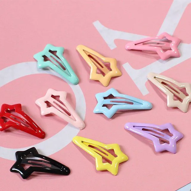 Alt view image 7 of 7 - Daycount 10pcs Colorful Stars Duckbill Hair Clips for Ladies, Teens, Girls (Random Color)