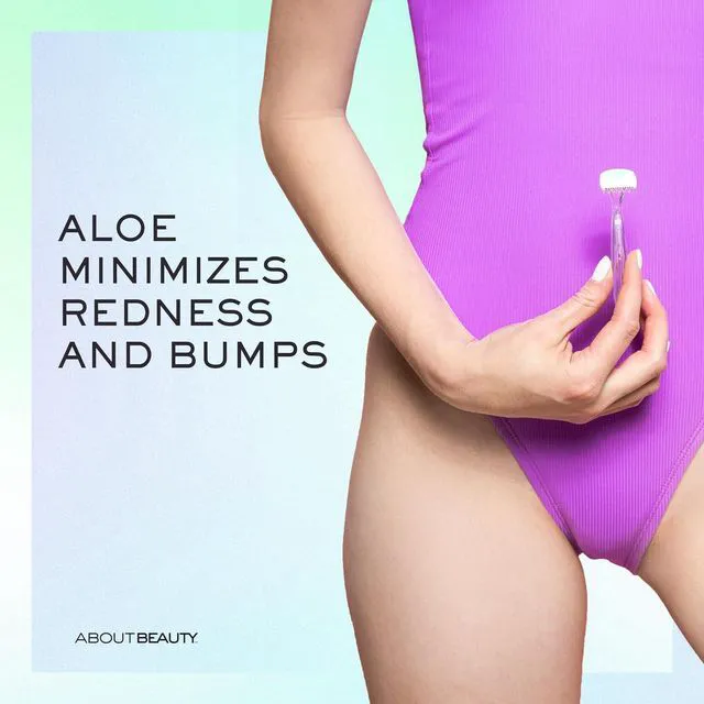 Alt view image 6 of 7 - About Body Bikini Shavers - 3 Gentle Beauty Groomers with Japanese Steel Razor, Skin-Soothing Aloe Moisture Pad for Shaving, Exfoliating & Trimming Intimate Areas