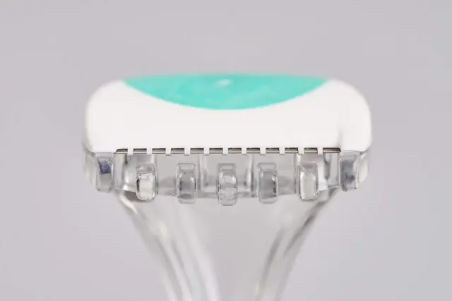 Alt view image 2 of 7 - About Body Bikini Shavers - 3 Gentle Beauty Groomers with Japanese Steel Razor, Skin-Soothing Aloe Moisture Pad for Shaving, Exfoliating & Trimming Intimate Areas