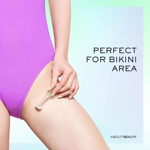 Alt view image 5 of 7 - About Body Bikini Shavers - 3 Gentle Beauty Groomers with Japanese Steel Razor, Skin-Soothing Aloe Moisture Pad for Shaving, Exfoliating & Trimming Intimate Areas