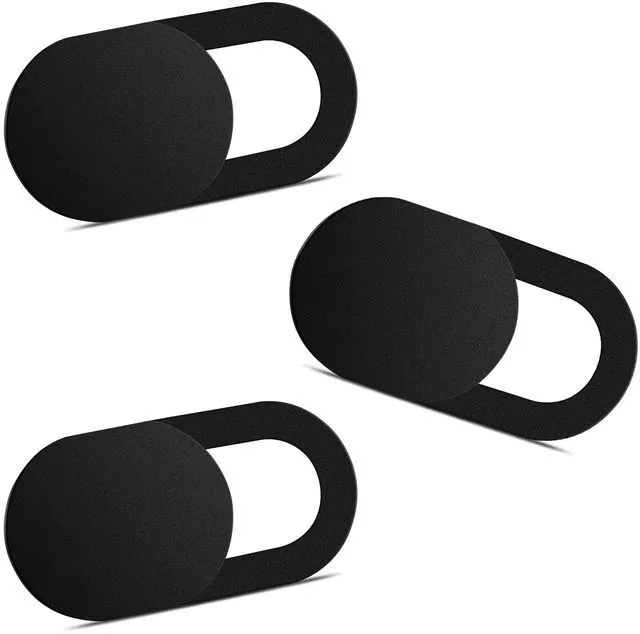 Main image of Yilador Webcam Cover (3 Pack), 0.03inch Ultra Thin Slide for Laptop, iPhone, iPad, MacBook, iMac, PC - Black
