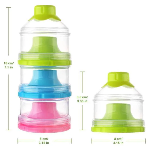 Alt view image 3 of 6 - Accmor Baby Formula Dispenser, Non-Spill Stackable on the Go Snack Containers, BPA Free
