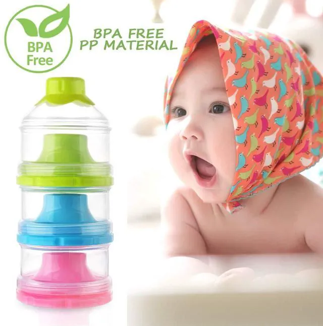 Alt view image 6 of 6 - Accmor Baby Formula Dispenser, Non-Spill Stackable on the Go Snack Containers, BPA Free