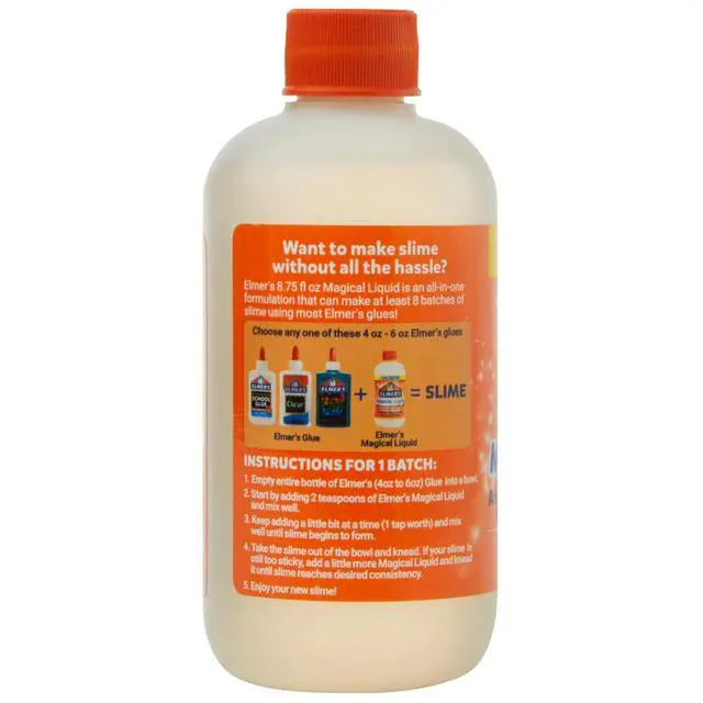 Alt view image 7 of 7 - Elmer's Magical Liquid Slime Activator Solution, Updated Formula for Double Slime Output, 8.75 fl oz, Safe, Washable - Kids Activity, Arts & Crafts