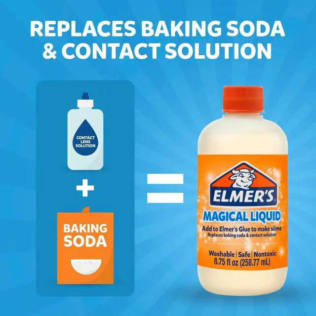 Alt view image 4 of 7 - Elmer's Magical Liquid Slime Activator Solution, Updated Formula for Double Slime Output, 8.75 fl oz, Safe, Washable - Kids Activity, Arts & Crafts