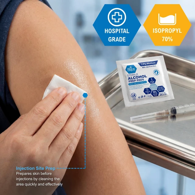 Alt view image 3 of 6 - MED PRIDE Sterile Alcohol Prep Pads 70% Isopropyl 2-Ply 200 Count