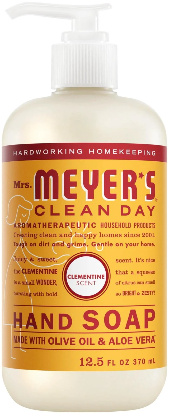 Main image of Hand Soap, Mrs. Meyer's Clean Day, Clementine Scent, 12.5 Fl Oz