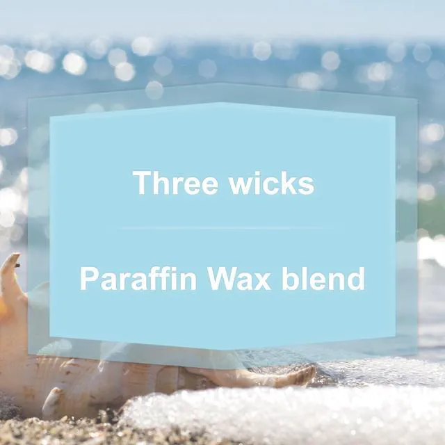 Alt view image 3 of 6 - Mainstays 3-Wick Scented Glass Jar Candle, Salted Sea Spray, 11.5 oz, 4 Pack