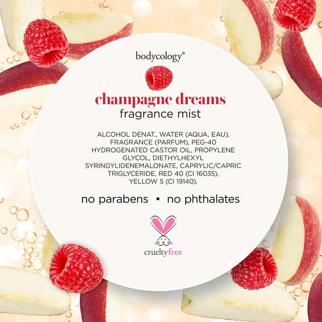Alt view image 2 of 7 - Bodycology Long-Lasting Fragrance Body Mist, Champagne Dreams, 8fl oz