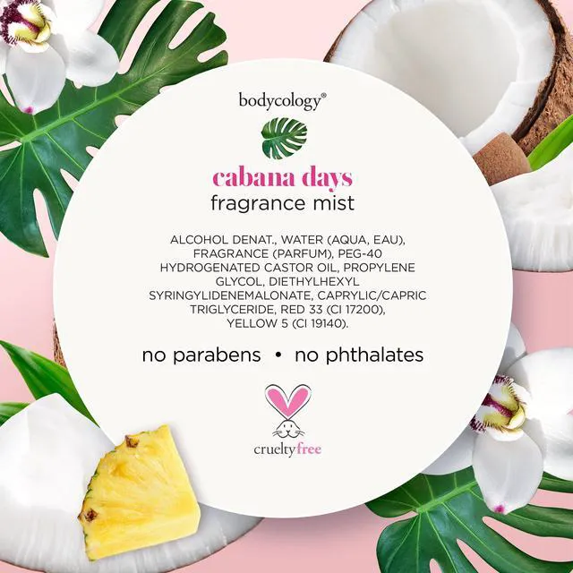 Alt view image 3 of 7 - Bodycology Long-Lasting Fragrance Body Mist, Cabana Days, 8 fl oz