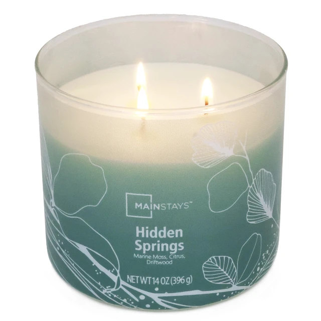 Alt view image 4 of 6 - Mainstays 3-Wick Ombre Wrap Hidden Springs Candle, 14-Ounce