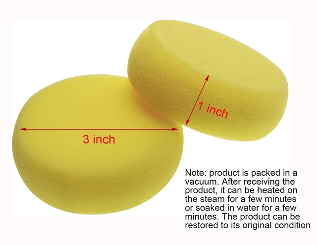 Alt view image 5 of 7 - Penta Angel Round Sponges 6pcs 3inch Yellow Synthetic Artist Sponge for Watercolors, Art, Craft, Pottery, Clay, Cleaning, Ceramics, Wall