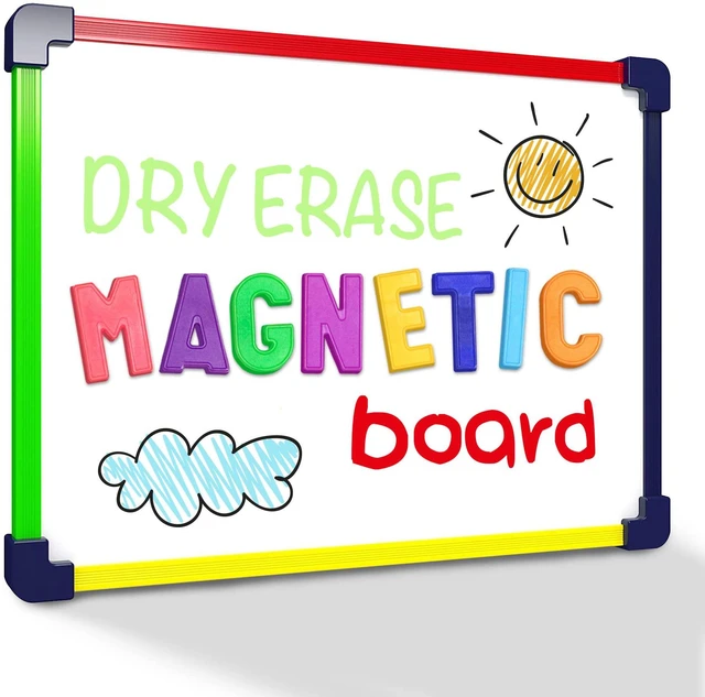 Main image of Scribbledo 9x12 Magnetic Dry Erase Board, Double Sided Hardboard, Reusable Writing Surface for Kids Classroom Home Travel