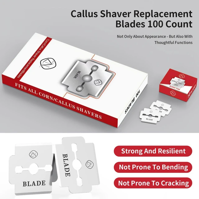 Alt view image 3 of 6 - ZIZZON Callus Shaver Replacement Blades 100 Count