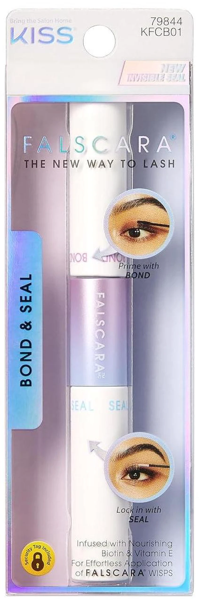 Main image of KISS Falscara DIY Eyelash Extension Bond & Seal with Biotin & Vitamin E, Strong Gentle Comfortable Lash Adhesive, Use with Falscara Lash Wisps, Remover, Applicator