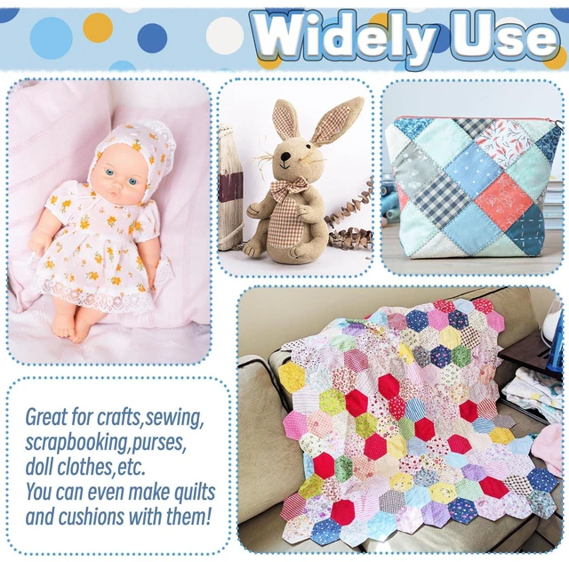 Alt view image 6 of 7 - 150Pcs 4"x4" (10x10cm) Cotton Craft Fabric Pre-Cut Quilt Squares, DIY Sewing Quarters, Patchwork Sheets