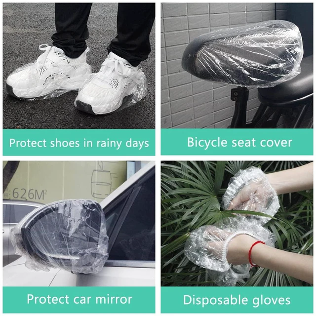 Alt view image 2 of 6 - Keeygo Disposable Shower Caps 30 PCS, Clear Waterproof Plastic, for Women Hotel Travel Essentials - 17.3in
