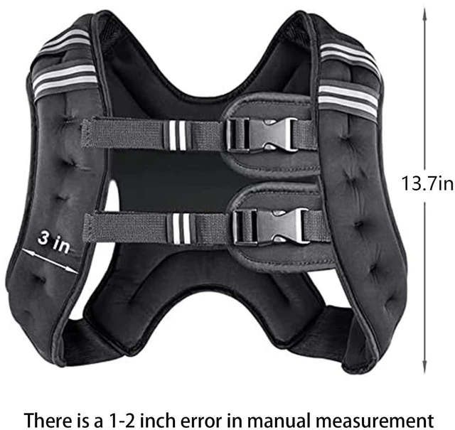 Alt view image 2 of 6 - Prodigen Weighted Vest Women/Men 8/12/16/20/25/30Lbs with Reflective Stripe and Double Adjustable Buckle Straps for Strength Training Jogging Cardio Weight Loss