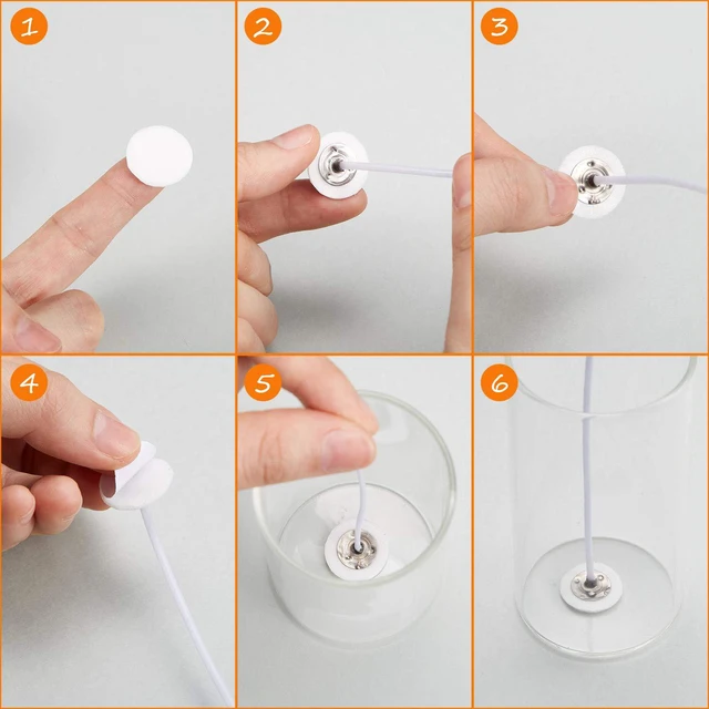 Alt view image 6 of 6 - 500 Pieces Double-Sided Heatproof Candle Wick Stickers for Candle Making
