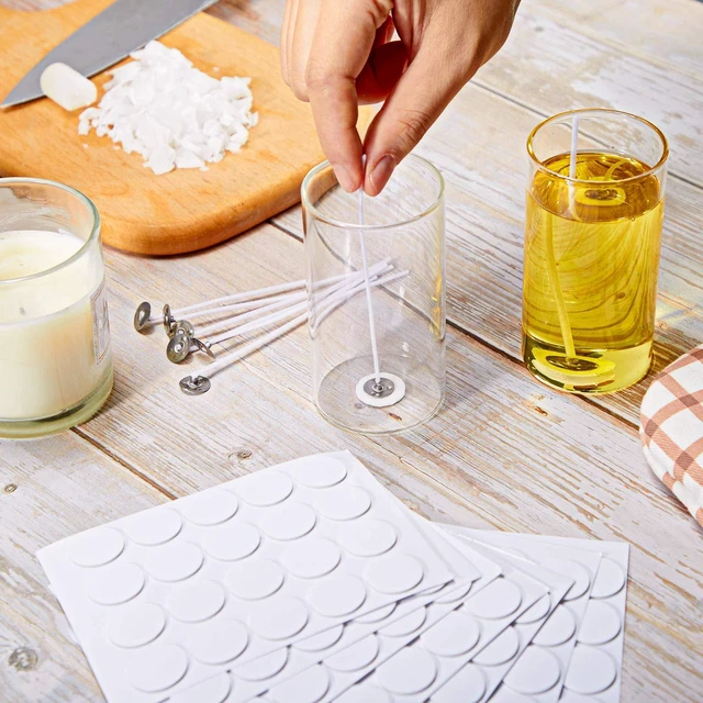 Alt view image 5 of 6 - 500 Pieces Double-Sided Heatproof Candle Wick Stickers for Candle Making