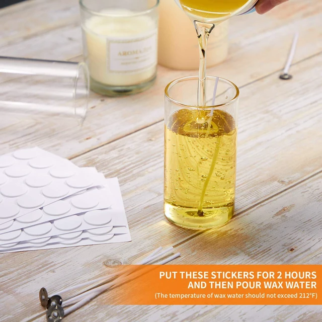 Alt view image 3 of 6 - 500 Pieces Double-Sided Heatproof Candle Wick Stickers for Candle Making