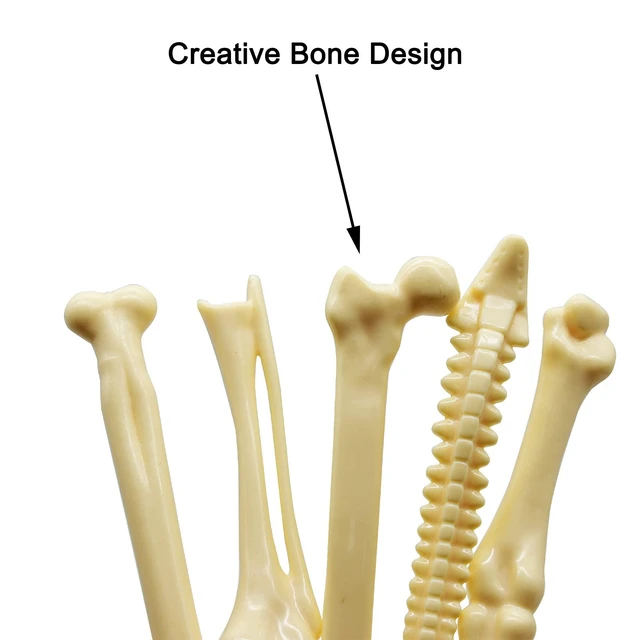Alt view image 2 of 6 - Maydahui 10 PCS Bone Shape Halloween Ballpoint Pens 0.7mm Black Ink