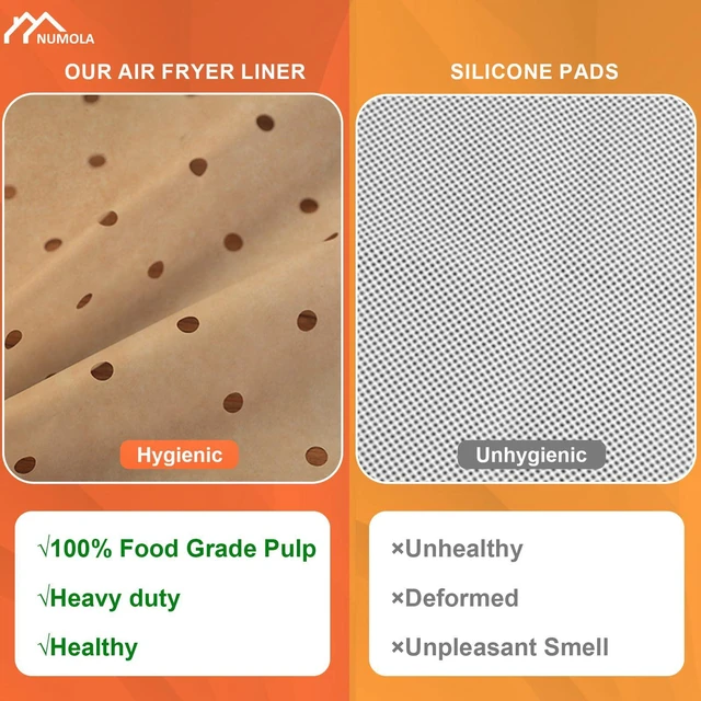Alt view image 2 of 6 - 10Inch 100Pcs Air Fryer Parchment Paper Liners