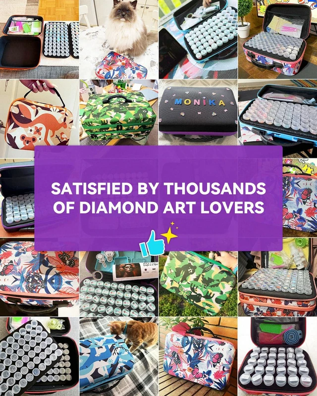 Alt view image 6 of 6 - ARTDOT 60 Slots Portable Bead Storage Box for Diamond Painting Accessories and Tools