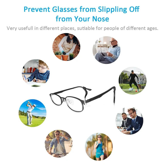 Alt view image 3 of 7 - Mcyye 12 Pairs Eyeglass Ear Grips, Anti Slip Silicone Ear Hook, Keep Glasses from Slipping, for Kids Adults Sports Study Work