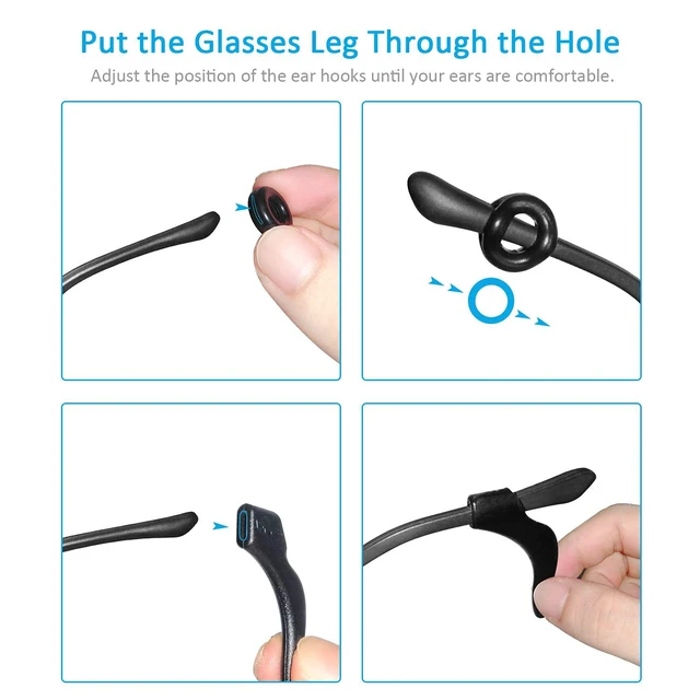 Alt view image 7 of 7 - Mcyye 12 Pairs Eyeglass Ear Grips, Anti Slip Silicone Ear Hook, Keep Glasses from Slipping, for Kids Adults Sports Study Work
