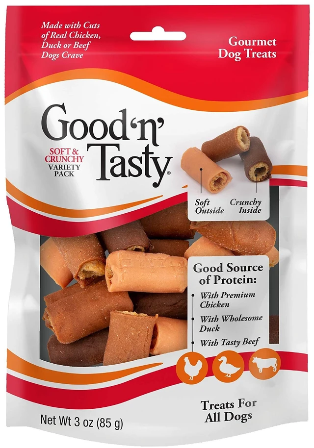 Main image of Good 'n' Tasty Soft & Crunchy Roll High Protein Dog Treat 3oz