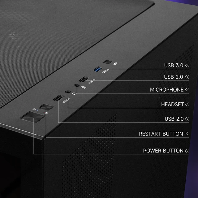 Alt view image 5 of 7 - IPASON Ryvex-Gaming Desktop PC , Ryzen7 5700X, Geforce RTX5060Ti,16GB DDR4, 1TB NVMe SSD, 550W PSU, Wi-Fi,ARGB Fans , Windows 11 Home 64-bit ,Prebuilt Gaming Pc New compute