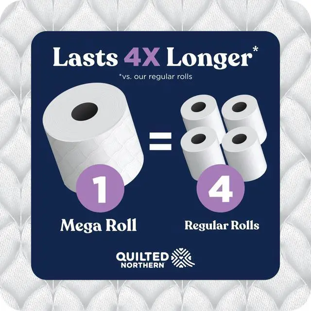 Alt view image 3 of 6 - Quilted Northern Ultra Plush 3-Ply Toilet Paper, 6 Mega Rolls, 255 Sheets Per Roll