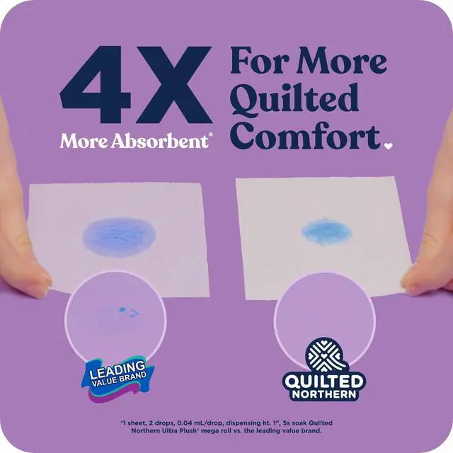 Alt view image 6 of 6 - Quilted Northern Ultra Plush 3-Ply Toilet Paper, 6 Mega Rolls, 255 Sheets Per Roll