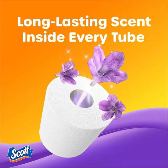 Alt view image 5 of 6 - Scott ComfortPlus Toilet Paper with Soft Lavender Scented Tube, 12 Mega Rolls