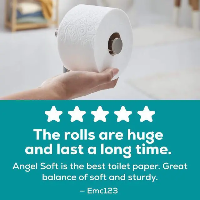 Alt view image 3 of 7 - Angel Soft 2-Ply Toilet Paper, 6 Mega XL Rolls, 480 Sheets Per Roll