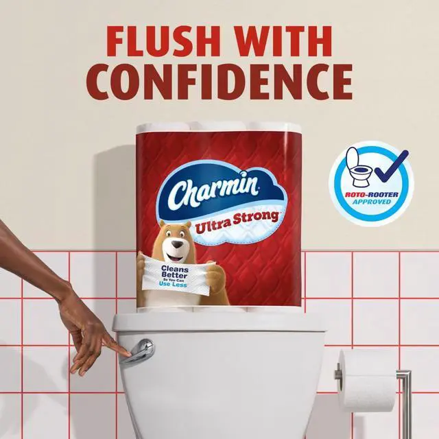 Alt view image 5 of 7 - Charmin Ultra Strong Toilet Paper 6 Mega Rolls, 220 Sheets Per Roll