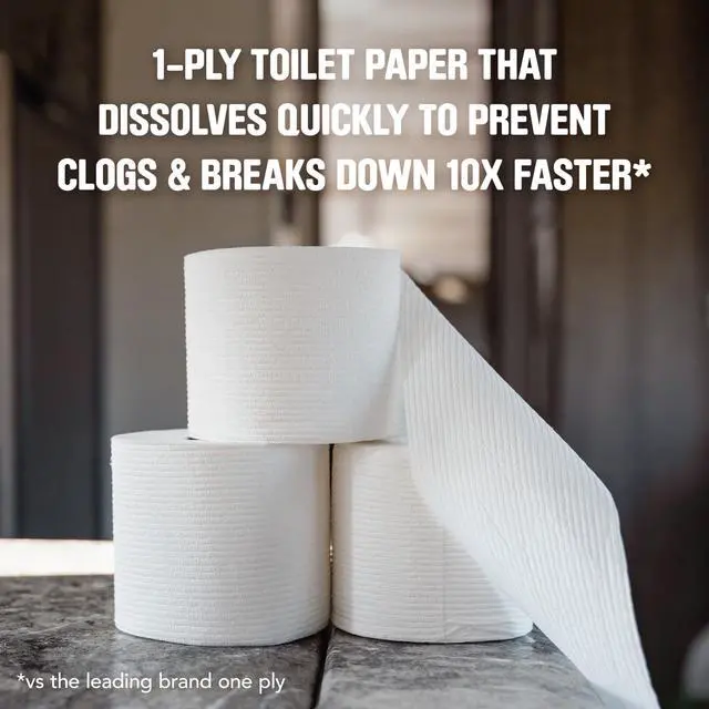 Alt view image 6 of 7 - Scott Rapid-Dissolving Toilet Paper for RVs & Boats, 8 Double Rolls