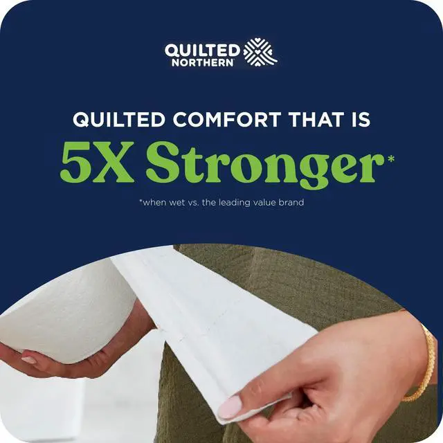 Alt view image 3 of 7 - Quilted Northern Ultra Soft & Strong 2-Ply Toilet Paper, 12 Mega Rolls, 295 Sheets per Roll