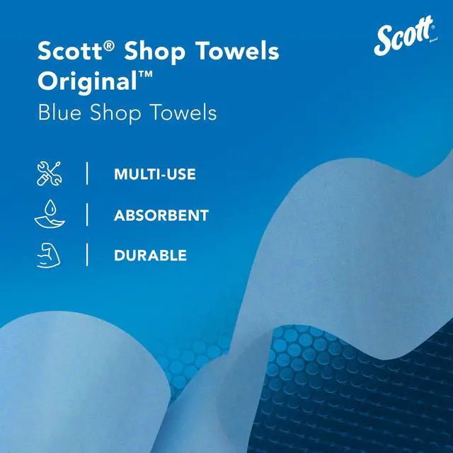 Alt view image 3 of 7 - Scott Multi-Purpose, Shop Towel, 2 Rolls, 55 Sheets Per Roll (110 Total Sheets)