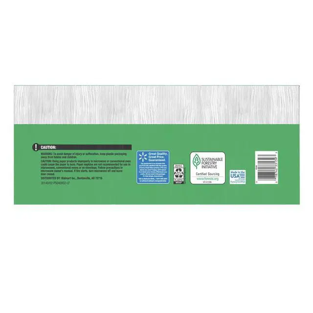 Alt view image 5 of 7 - Great Value Everyday Paper Napkins, White, 400 Count, 1-Ply Disposable, Lightweight And Convenient For Daily Family Dining