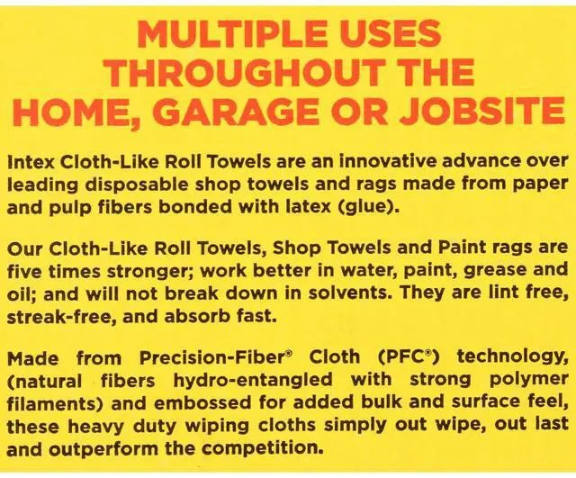 Alt view image 6 of 7 - Intex Nw-00454-75 Cloth-Like Wiping Rags, Fiber Blend, Tear Resistant And Lint-Free During Wiping