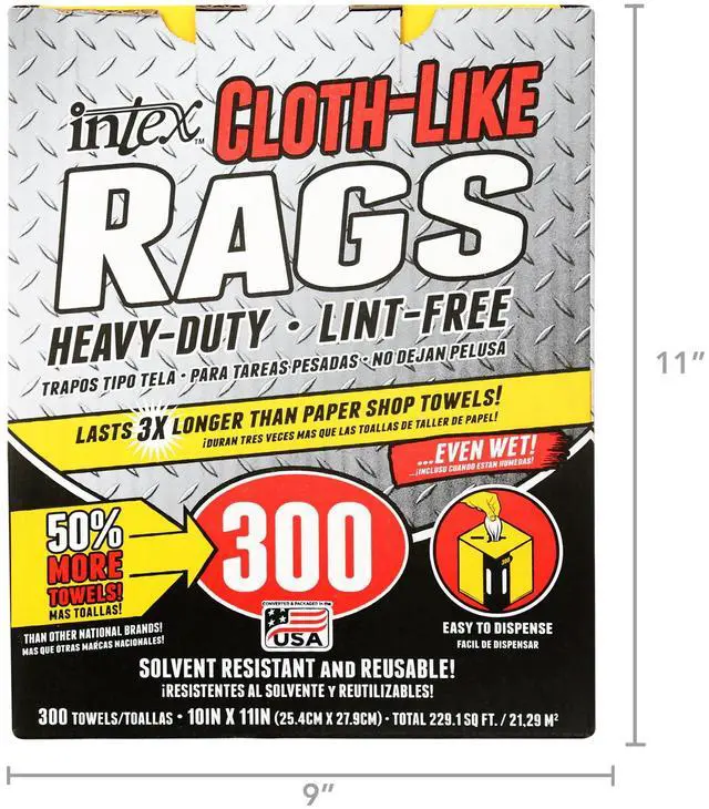Alt view image 2 of 7 - Intex Nw-00454-75 Cloth-Like Wiping Rags, Fiber Blend, Tear Resistant And Lint-Free During Wiping