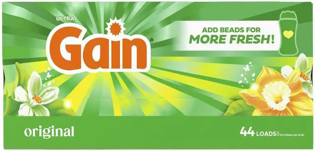 Alt view image 2 of 7 - Gain Powder Laundry Detergent, Original Scent, 40 oz, 44 Loads, Powerful Stain Removal And Long-Lasting Fresh Fragrance